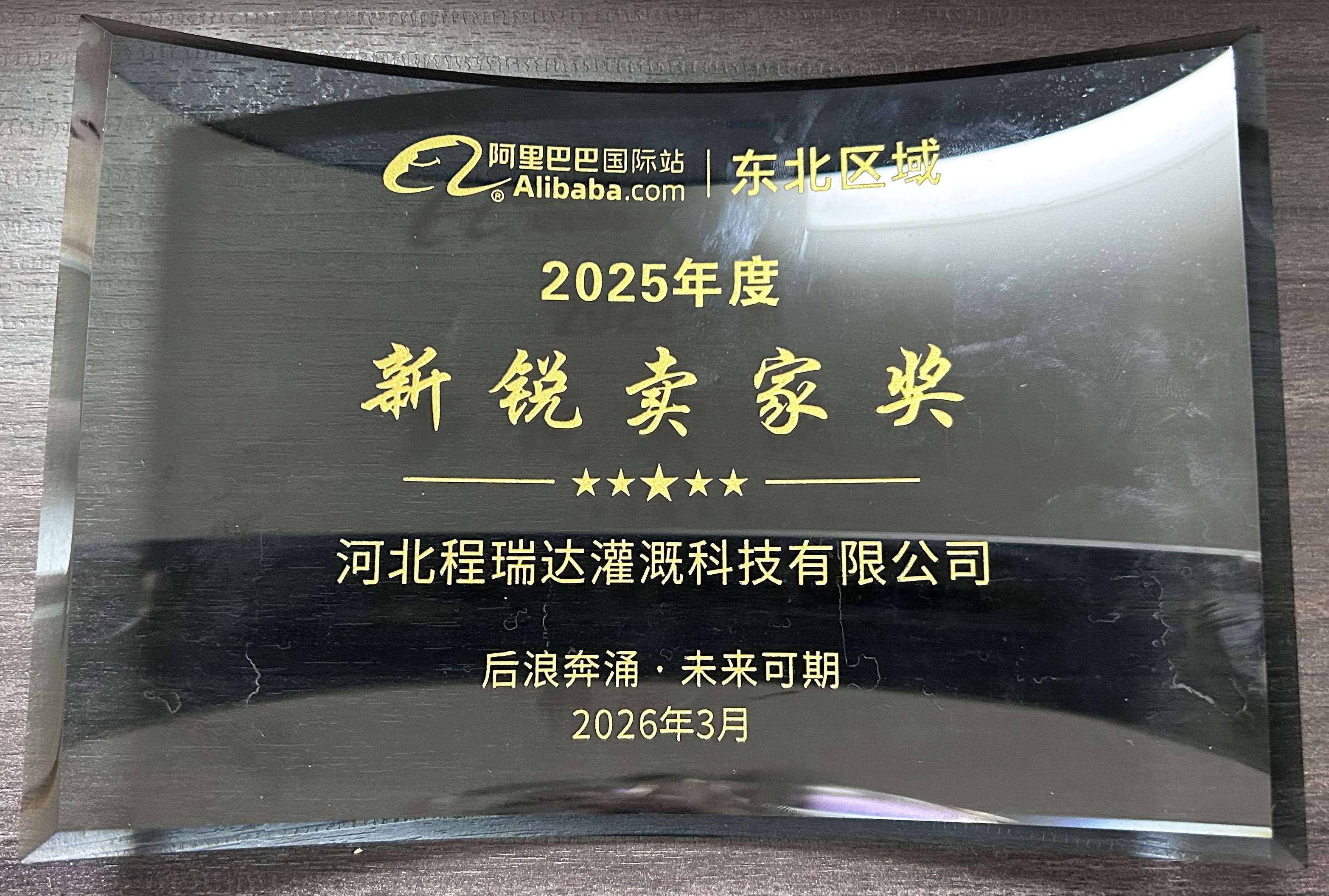 梧州程瑞达灌溉 | 荣获阿里国际站新锐卖家奖